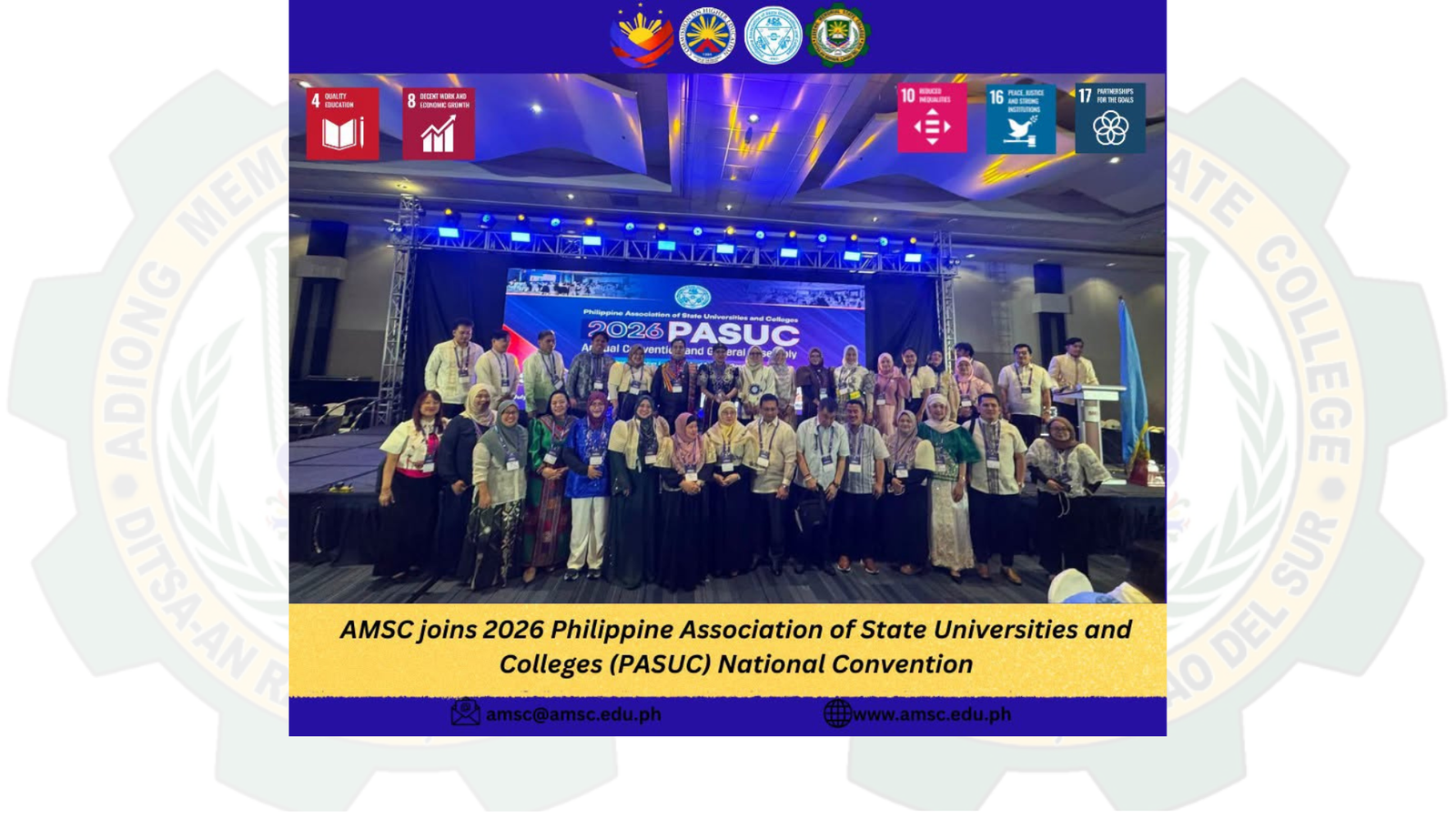AMSC joins 2026 Philippine Association of State Universities and Colleges (PASUC) National Convention